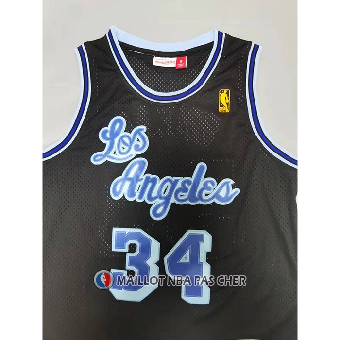 Maillot Los Angeles Lakers Shaquille O'neal NO 34 Mitchell & Ness 1996-97 Bleu Noir